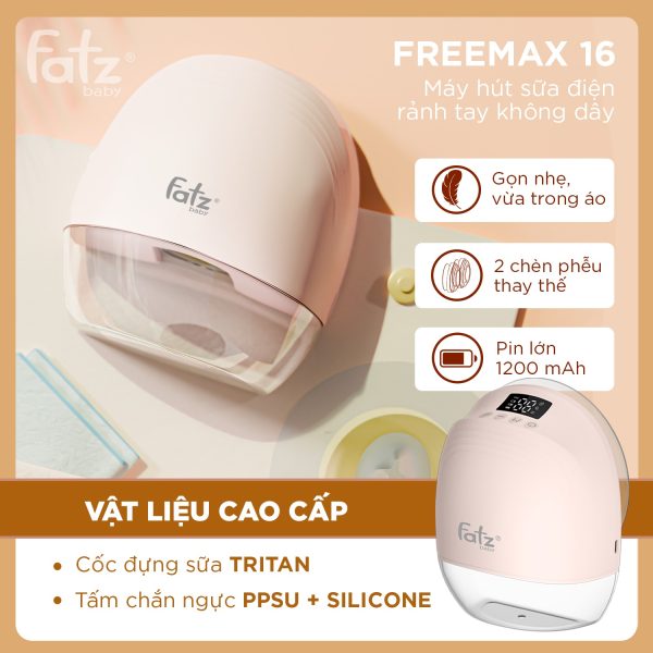 Máy hút sữa điện rảnh tay không dây Freemax 16 - FB1208MB