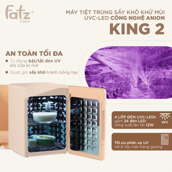 Máy tiệt trùng sấy khô khử mùi UVC-LED công nghệ Anion King 2 - FB4799BT - Hình ảnh 22