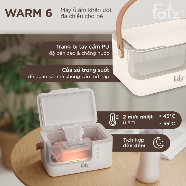 Máy ủ ấm khăn ướt đa chiều cho bé Warm 6 - Hình ảnh 3