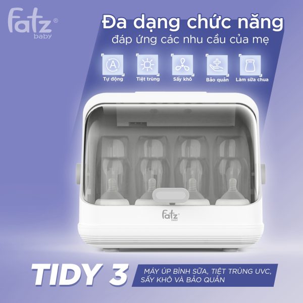 Máy úp bình sữa, tiệt trùng UVC, sấy khô và bảo quản Tidy 3 - Hình ảnh 3