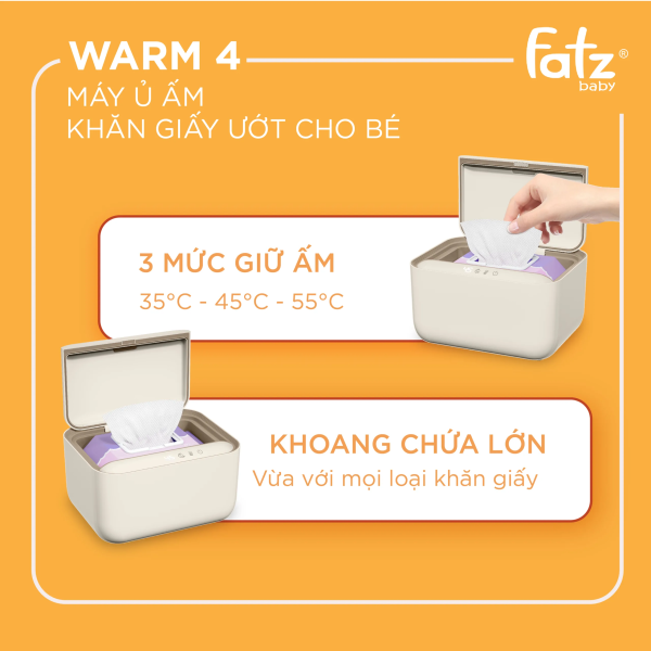 Máy ủ ấm khăn giấy ướt cho bé Warm 4 - Hình ảnh 8